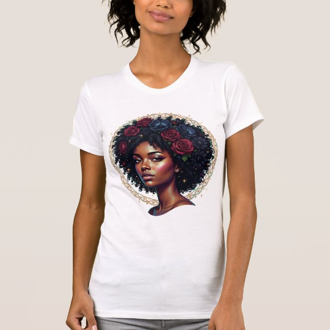 Black Girl Magic Afro Diva T-Shirt (Vorderseite)