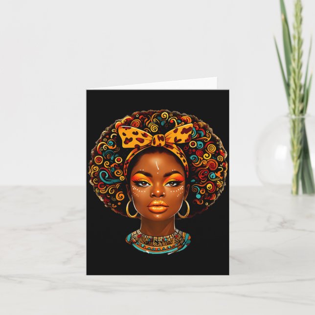 Black Girl Magic Afro Melanin Queen African Americ Karte (Vorderseite)