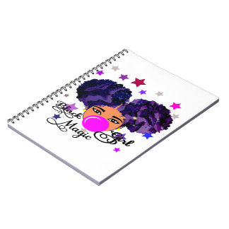 Black Girl Magic, Afro Puffs Girl, Naturhaar Notizblock