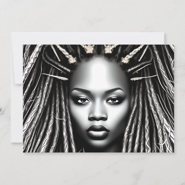 Black Girl Magic Birthday Sista Melanin Frau Einladung (Vorderseite)