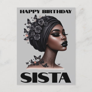 Black Girl Magic Birthday Sista Melanin Frau Feiertagspostkarte