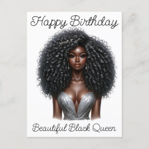 Black Girl Magic Birthday Sista Melanin Frau Feiertagspostkarte