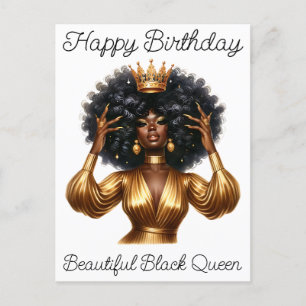 Black Girl Magic Birthday Sista Melanin Frau Feiertagspostkarte