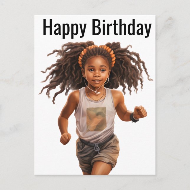 Black Girl Magic Birthday Sista Melanin Frau Postkarte (Vorderseite)