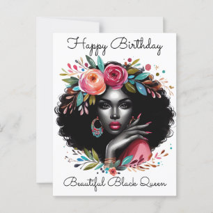Black Girl Magic Birthday Sista Melanin Frau Postkarte