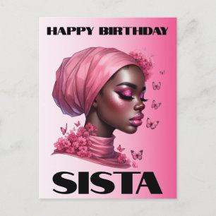 Black Girl Magic Birthday Sista Melanin Frau Postkarte