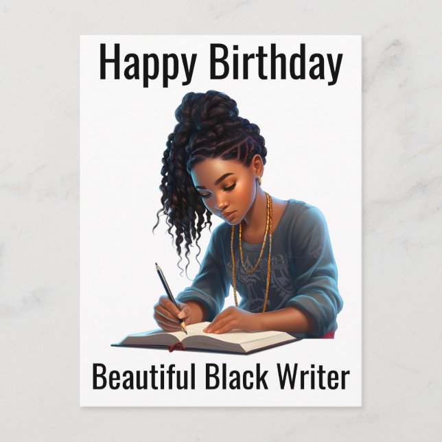 Black Girl Magic Birthday Sista Melanin Frau Postkarte (Vorderseite)