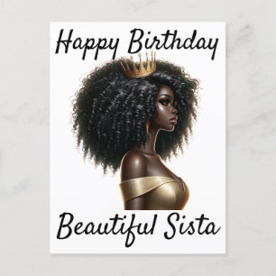 Black Girl Magic Birthday Sista Melanin Weltpost Ankündigungspostkarte