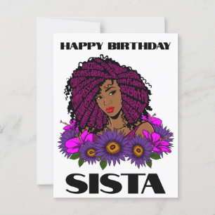 Black Girl Magic Birthday Sista Melanin Weltpost Postkarte