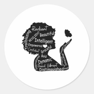 Black Girl Magic-black History Montag Apparel Runder Aufkleber