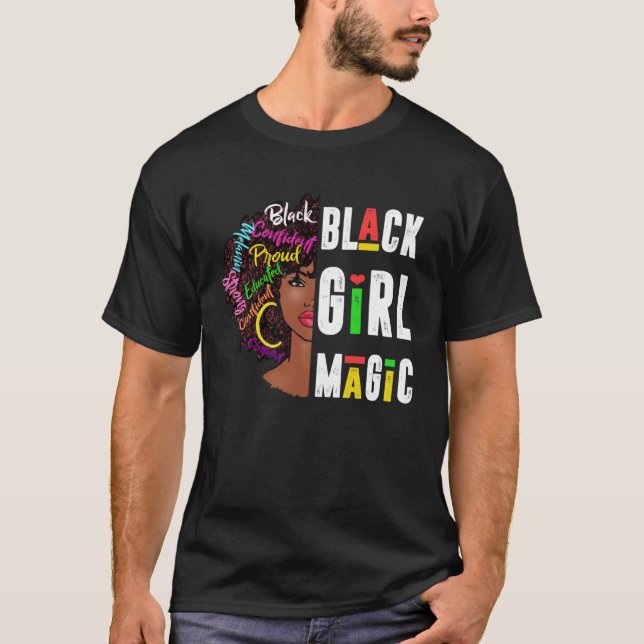 Black Girl Magic Black History Month Panthers T-Shirt (Vorderseite)
