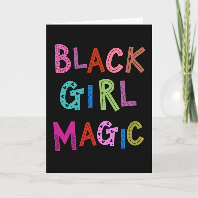 Black Girl Magic Black Queens Princess Kinder Girl Karte (Vorderseite)