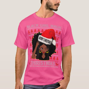 Black Girl Magic Frohe Weihnachts Afroamerikaner T-Shirt