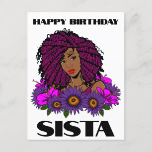Black Girl Magic Geburtstag Schwester Melanin Frau Postkarte