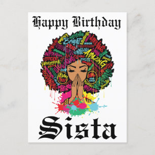 Black Girl Magic Geburtstag Schwester Melanin Frau Postkarte
