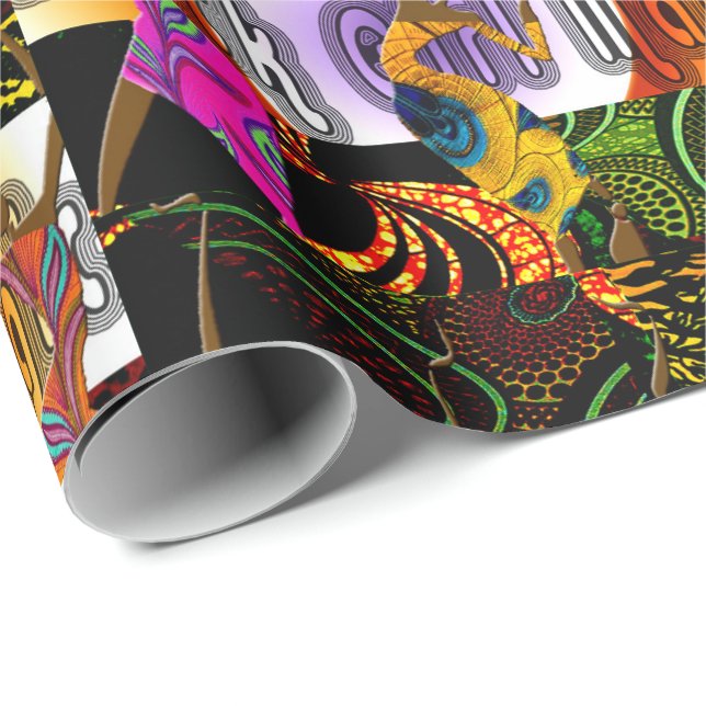 "Black Girl Magic" Geschenkpapier (Rolleneckpunkt)