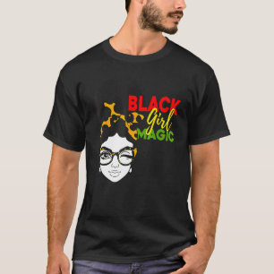 Black Girl Magic Leopard Girl Schwarze Geschichte T-Shirt
