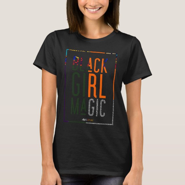 BLACK GIRL MAGIC Melanin Afro Queen HBCU Black His T-Shirt (Vorderseite)
