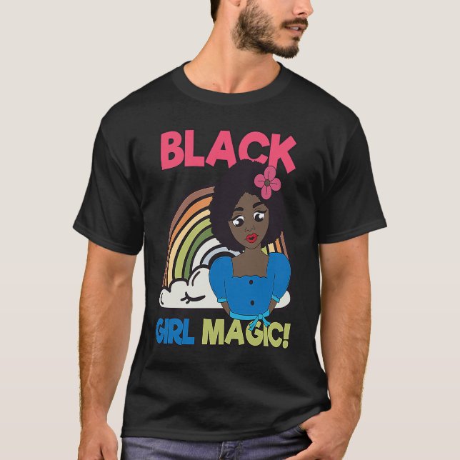 Black Girl Magic Melanin Pride African Afro Queen  T-Shirt (Vorderseite)
