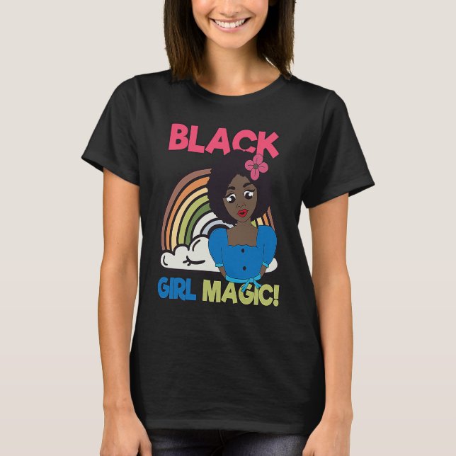 Black Girl Magic Melanin Pride African Afro Queen  T-Shirt (Vorderseite)