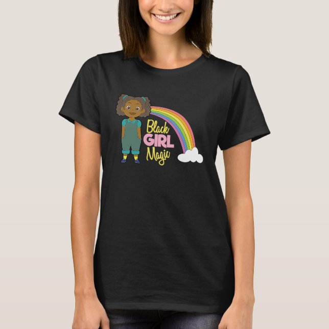 Black Girl Magic Melanin Pride African Afro Queen T-Shirt (Vorderseite)