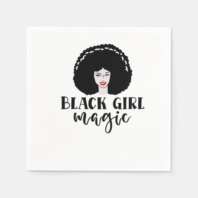 Black Girl Magic Serviette (Vorderseite)