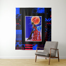 Black Girl Magic • Strahlende afrozentrische Kunst Wandteppich
