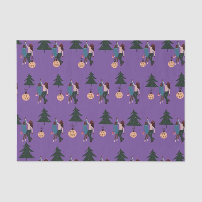 Black Girl Magic Weihnachtswrapping Paper Seidenpapier (Vorderseite)