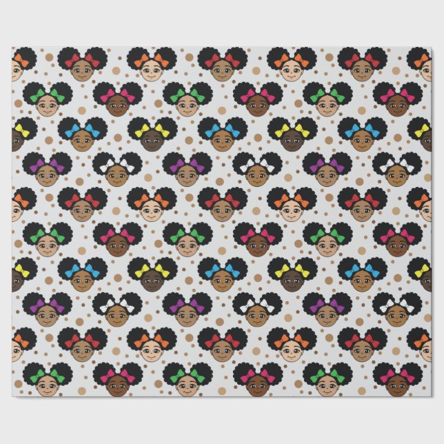 Black Girl Magic Wrapping Paper Geschenkpapier (Saum)