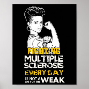 Black Girl Multiple Sklerose Kriegerin starke Frau Poster