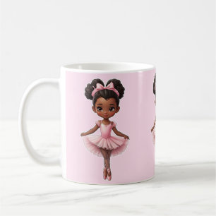 Black Girl Pink Ballerina Ballerina Ballett Kaffeetasse