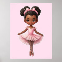 Black Girl Pink Ballerina Ballerina Ballett