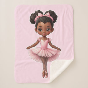 Black Girl Pink Ballerina Ballerina Ballett Sherpadecke