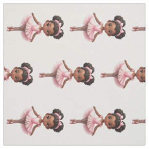 Black Girl Pink Ballerina Ballerina Ballett Stoff