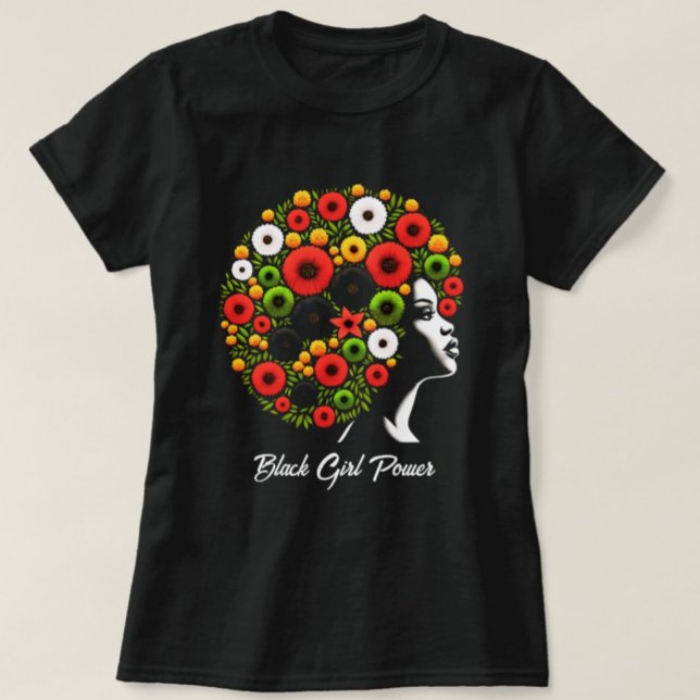 Black Girl Power Personalisiert T-Shirt (Von Creator hochgeladen)