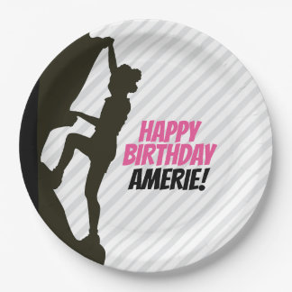 Black Girl Rock Klettern Pappteller