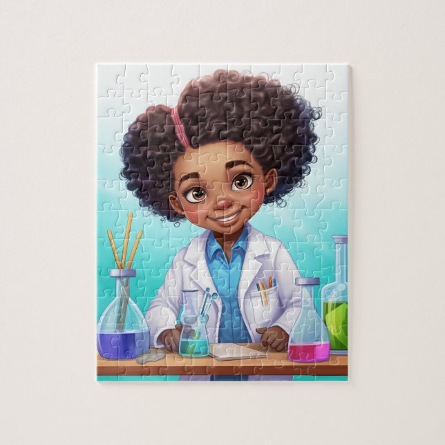 Black Girl Scientist #1 Puzzle (Vertikal)