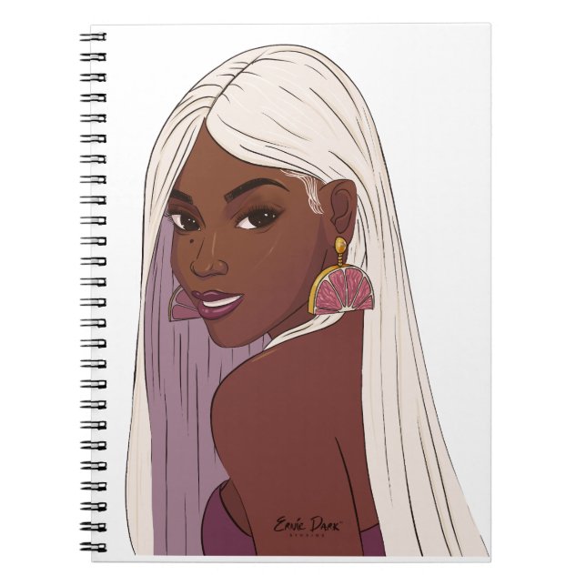 Black Girl Self Care Spiral Foto Notebook Notizblock (Vorderseite)