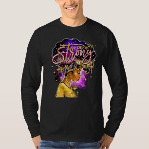 Black Girl She is Strong Afro Women Christlich Rel T-Shirt