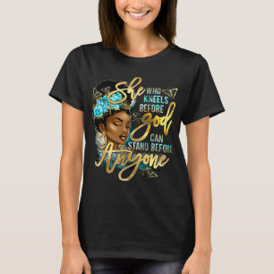Black Girl Sie, die vor Gott knetet Christlich nac T-Shirt