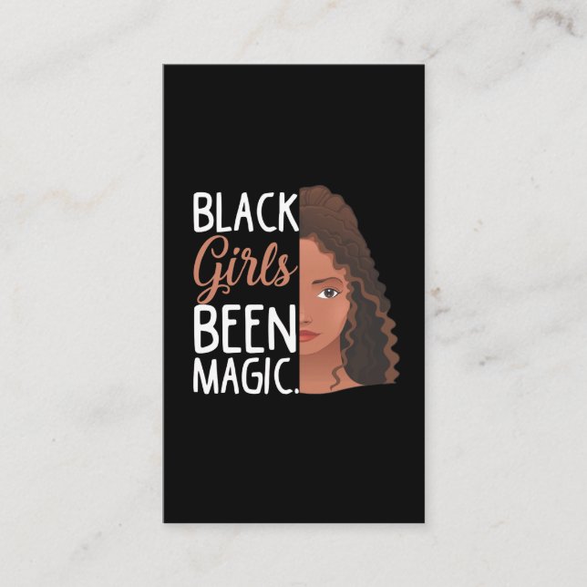 Black Girls Been Magic African Girl Afro Frauen Visitenkarte (Vorderseite)