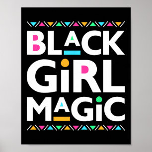 Black Girls Magic Melanin American History Poster