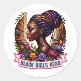 Black Girls Read-Logo-Sticker - Afrozentrisches Vi Runder Aufkleber