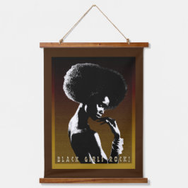 Black Girls Rock – Empowerment Wandteppich Mit Holzrahmen