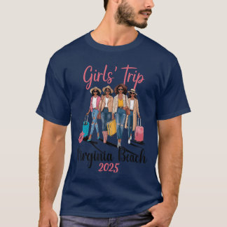Black Girls Trip Virginia Beach 2025 Urlaub Birt T-Shirt