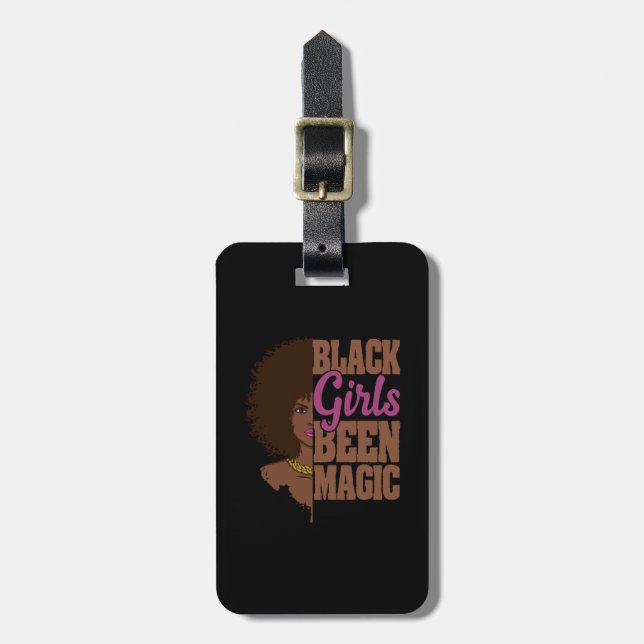 Black Girls waren Magic African Queen Geschenke Gepäckanhänger (Vorderseite vertikal)