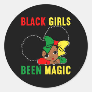 Black Girls waren Magic Girls Black History Monat Runder Aufkleber