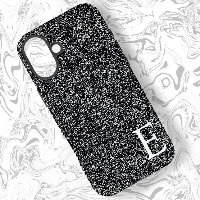 Black Girly Printed Glitzer Stilvoll und Niedlich Case-Mate iPhone Hülle (Von Creator hochgeladen)