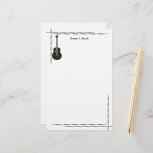 Black Gitarre Design Briefpapier