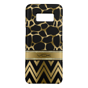 Black & Glam Gold Leopard Print & Zickzack Case-Mate Samsung Galaxy S8 Hülle